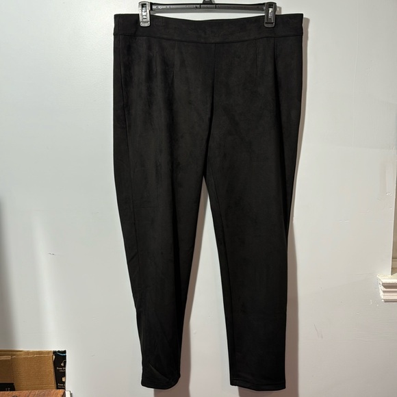 NWT Hearts‎ of Palm Black Pull-On Faux Suede Pants in Size XL - Picture 2 of 11
